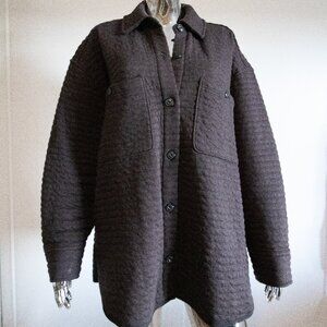 Black Coat with Black Buttons